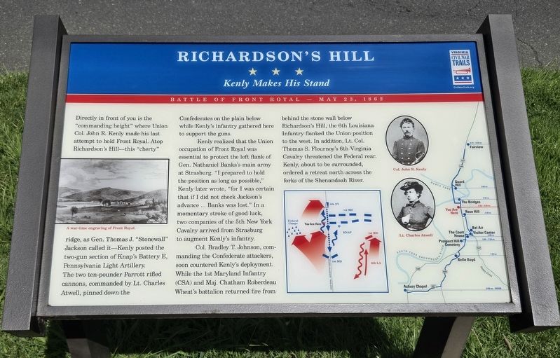 Richardson's Hill Marker image. Click for full size.