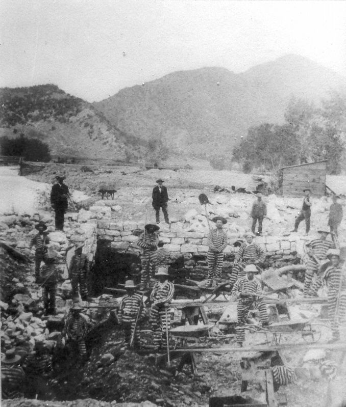 Marker detail: Inmate Laborers; 1880. Click for full size. Marker detail: Inmate Laborers; 1880 image. Click for full size.