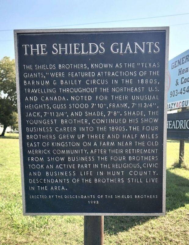 The Shields Giants Marker. Click for full size. The Shields Giants Marker image. Click for full size.