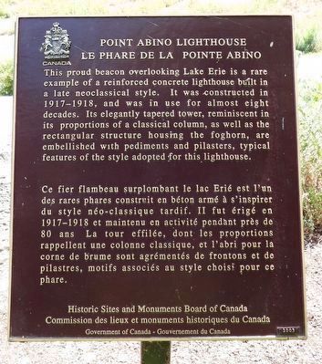 Point Abino Lighthouse - Marker image. Click for full size.