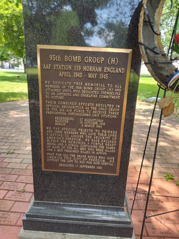 95th Bomb Group (H) Marker image. Click for full size.