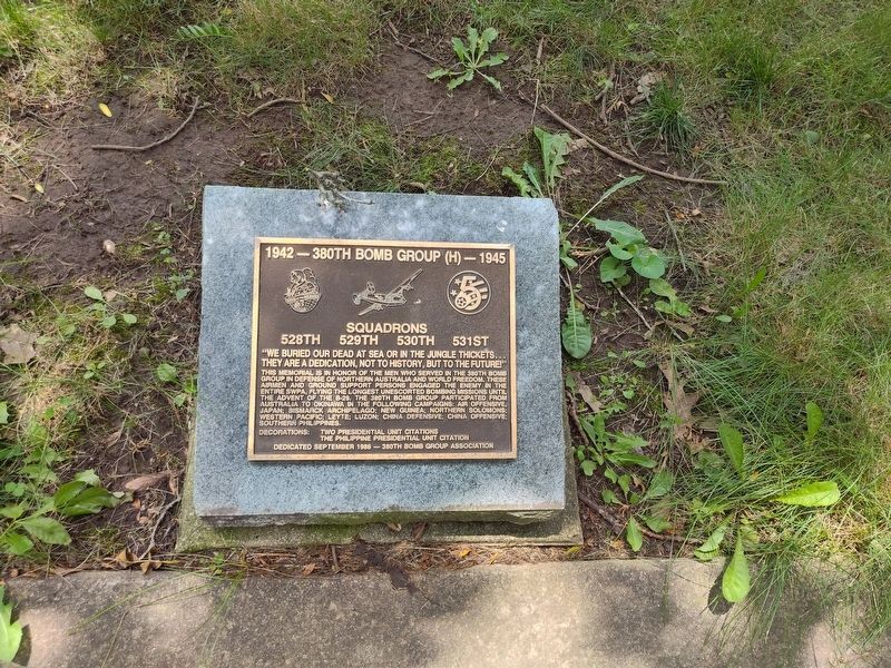 380th Bomb Group (H) Marker. Click for full size. 380th Bomb Group (H) Marker image. Click for full size.