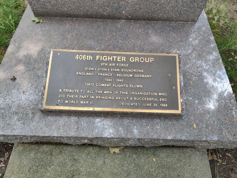 406th Fighter Group Marker. Click for full size. 406th Fighter Group Marker image. Click for full size.