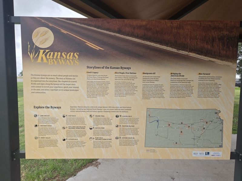 Kansas Byways Marker side image. Click for full size.