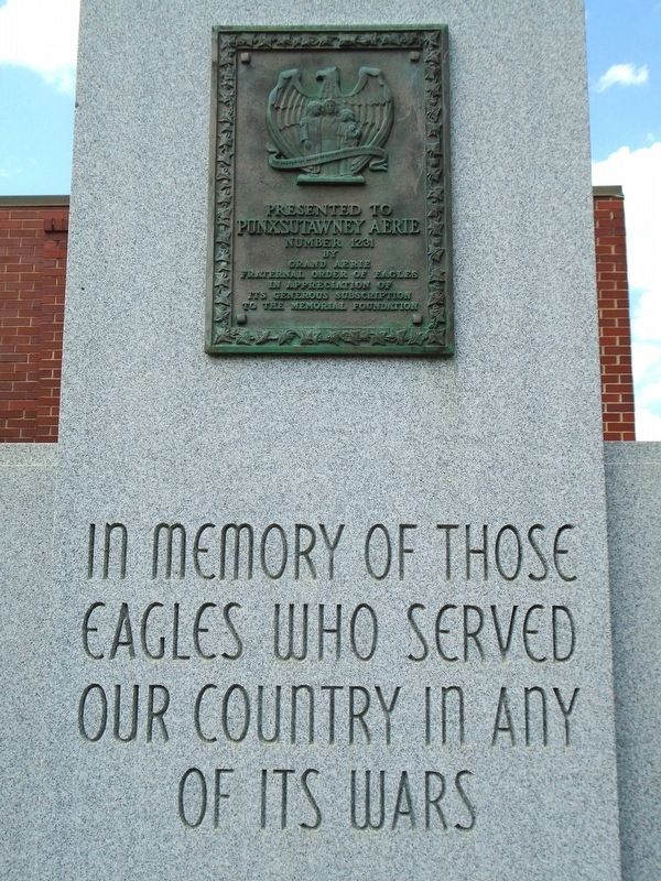Fraternal Order of Eagles War Memorial. Click for full size. Fraternal Order of Eagles War Memorial image. Click for full size.