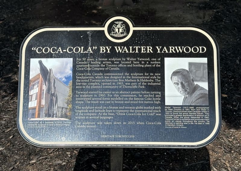 �Coca-Cola� by Walter Yarwood Marker image. Click for full size.