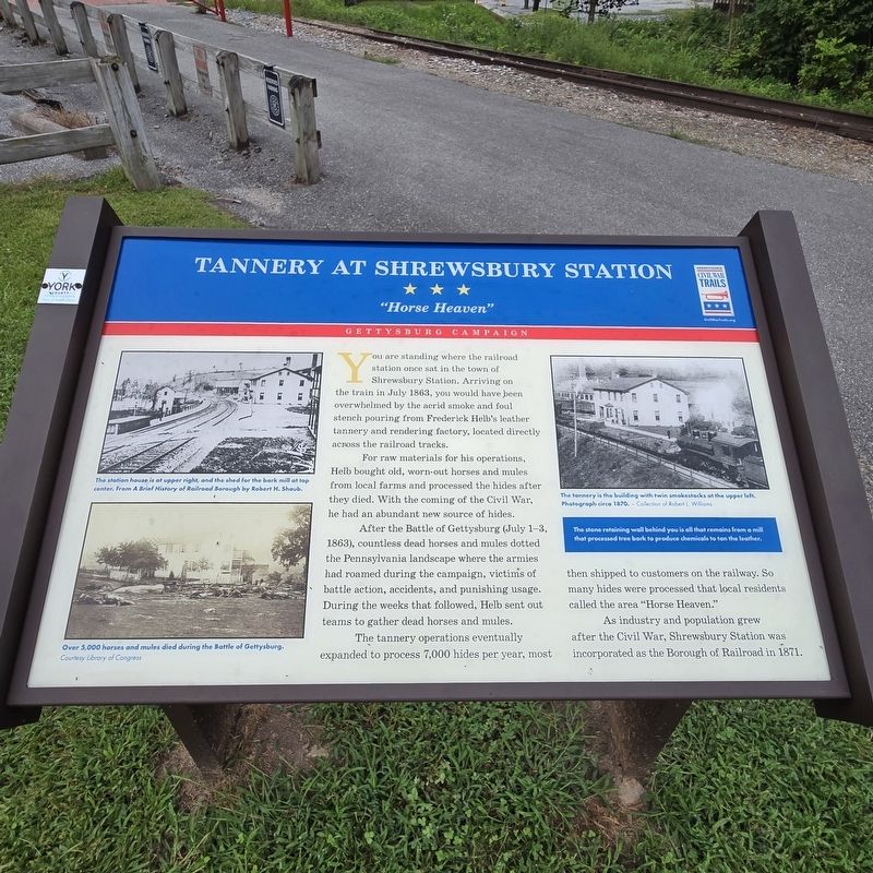 Tannery at Shrewsbury Station Marker image. Click for full size.