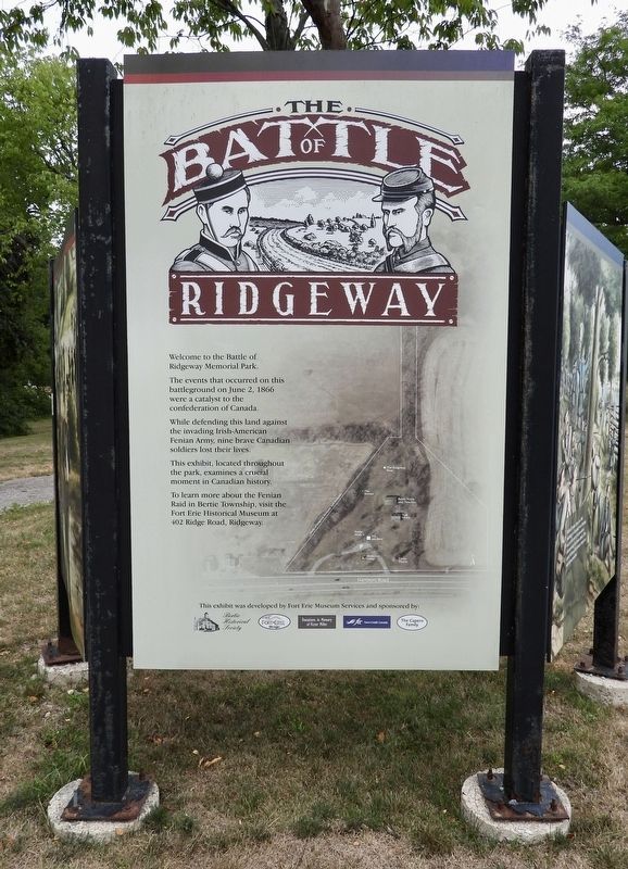 The Battle Of Ridgeway - Marker image. Click for full size.