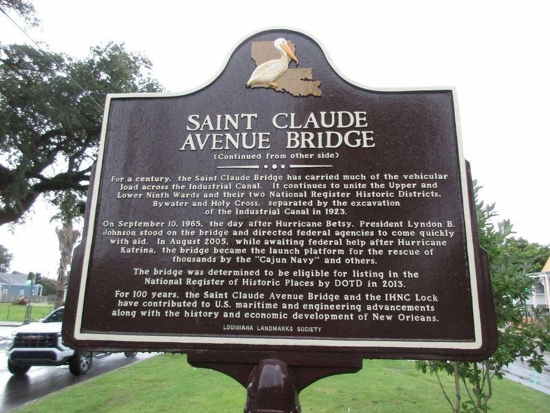 Saint Claude Avenue Bridge Marker image. Click for full size.