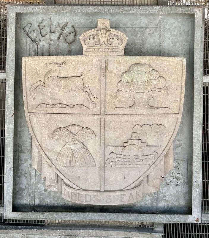 York County Coat of Arms (adjacent to the marker) image. Click for full size.