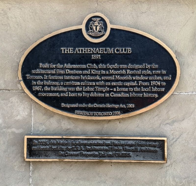 The Athenaeum Club (1891) Marker. Click for full size. The Athenaeum Club (1891) Marker image. Click for full size.