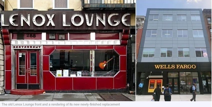The Lenox Lounge faηade and a rendering of its new newly-finished replacement. Click for full size. The Lenox Lounge faηade and a rendering of its new newly-finished replacement image. Click for full size.
