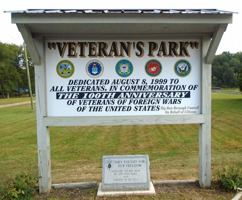 "Veteran's Park" Marker. Click for full size. "Veteran's Park" Marker image. Click for full size.