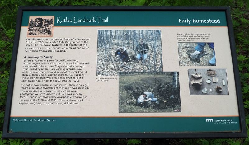 Early Homestead Marker image. Click for full size.