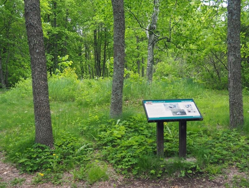 Early Homestead Marker facing the cabin site image. Click for full size.
