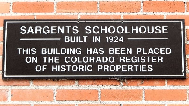 Sargents Schoolhouse Marker. Click for full size. Sargents Schoolhouse Marker image. Click for full size.