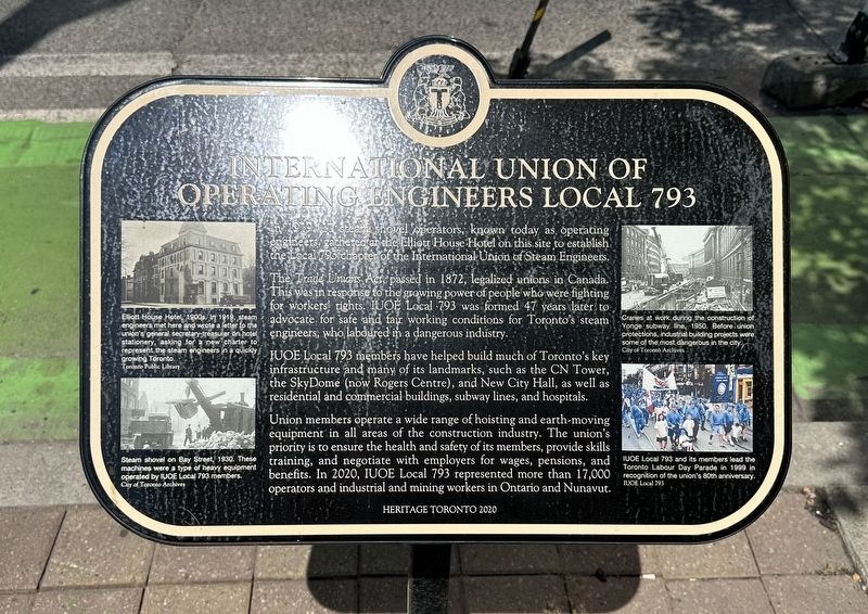 International Union of Operating Engineers Local 793 Marker. Click for full size. International Union of Operating Engineers Local 793 Marker image. Click for full size.