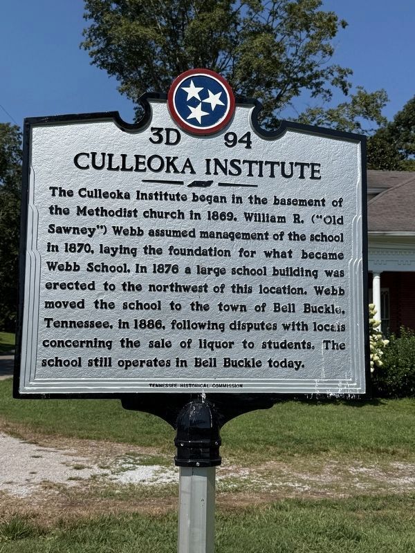 Culleoka Institute Marker. Click for full size. Culleoka Institute Marker image. Click for full size.