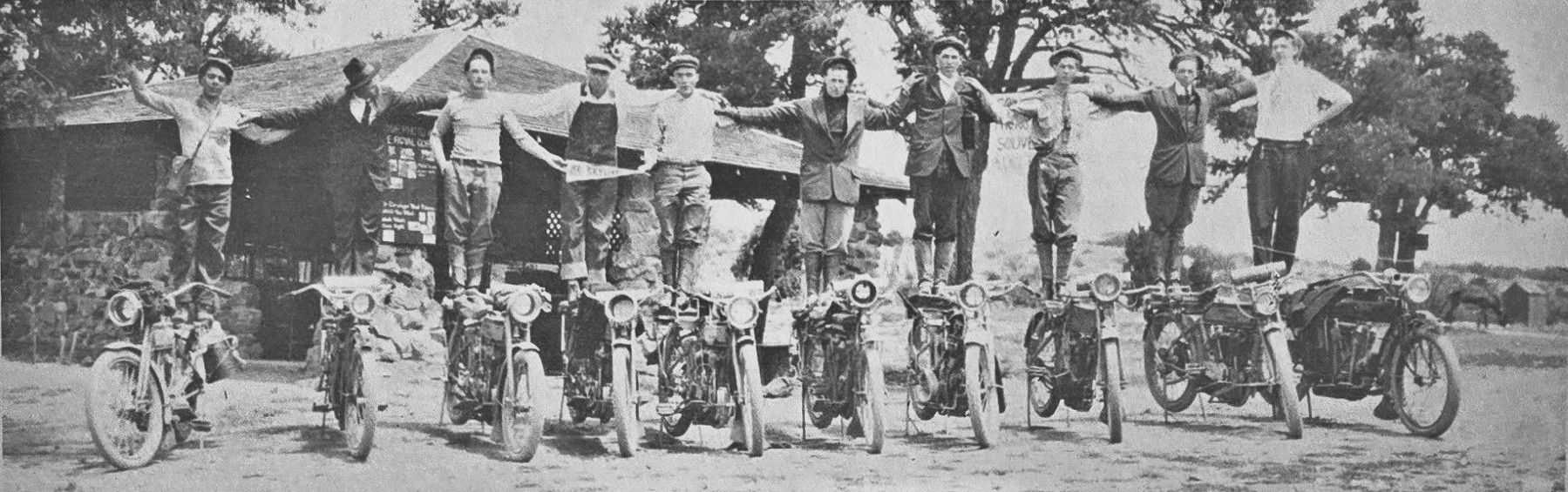 Marker detail: Skyline Motorcycle Club at the Royal Gorge, ca. 1914. Click for full size. Marker detail: Skyline Motorcycle Club at the Royal Gorge, ca. 1914 image. Click for full size.