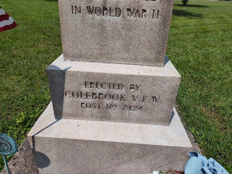 Colebrook World War II Memorial image. Click for full size.