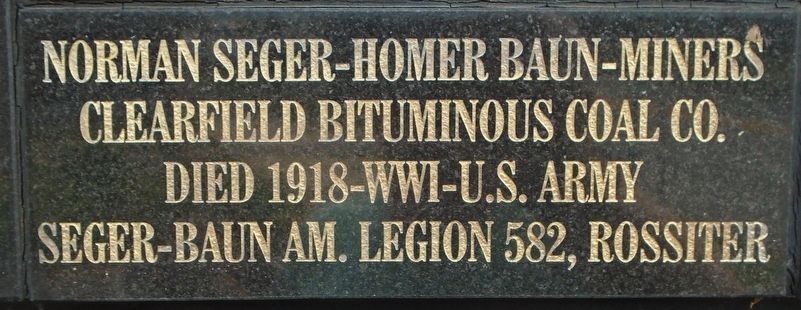 Punxsutawney Area Coal Miner & Railroader Memorial Tile image. Click for full size.