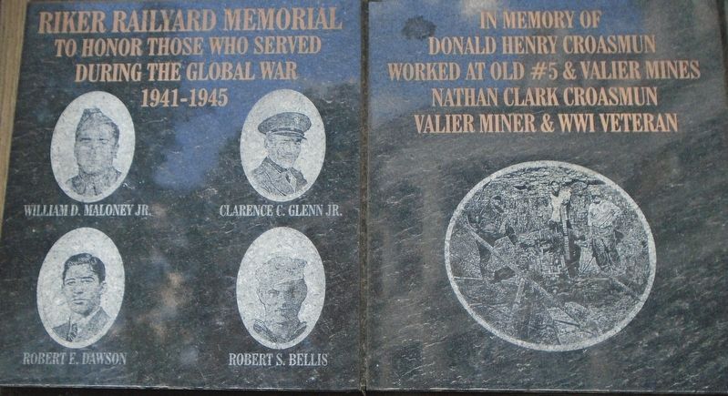 Punxsutawney Area Coal Miner & Railroader Memorial Tiles image. Click for full size.