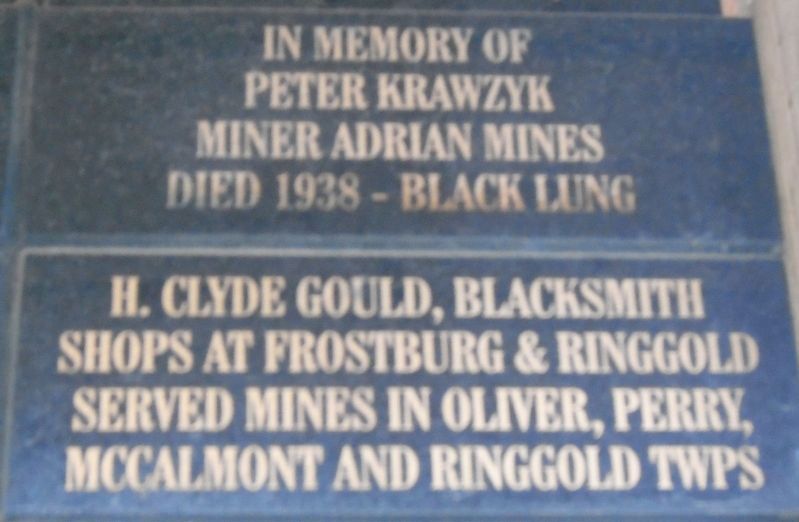 Punxsutawney Area Coal Miner & Railroader Memorial Tiles image. Click for full size.