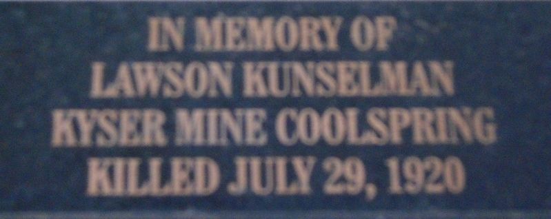 Punxsutawney Area Coal Miner & Railroader Memorial Tile image. Click for full size.