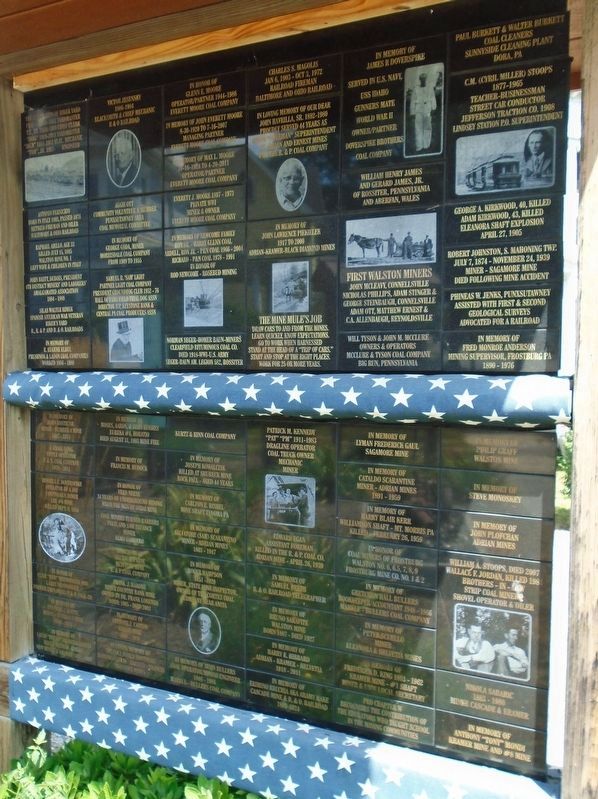 Punxsutawney Area Coal Miner & Railroader Memorial Tile Panel image. Click for full size.