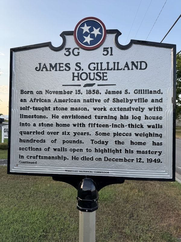 James S. Gilliland House Marker image. Click for full size.