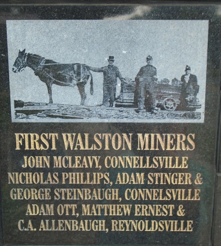 First Walston Miners Marker image. Click for full size.