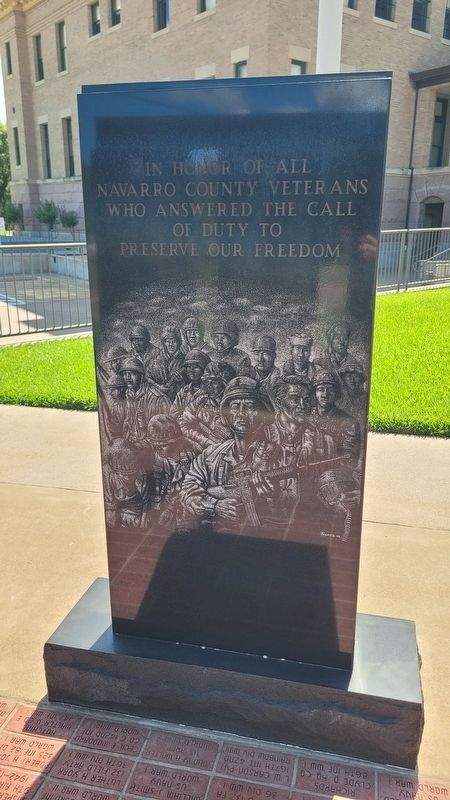 Navarro County War Memorial - Front of 1st Panel image. Click for full size.