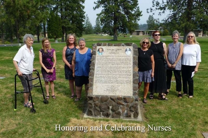 Members from the nursing community and the family came to pay respect. image. Click for full size.
