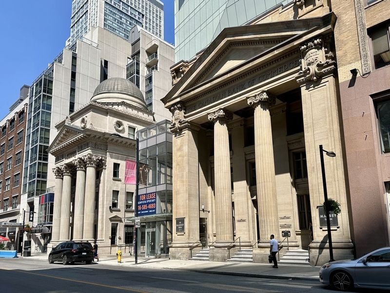 Canadian Bank of Commerce - Yonge-Queen Branch (1905) and Marker. Click for full size. Canadian Bank of Commerce - Yonge-Queen Branch (1905) and Marker image. Click for full size.