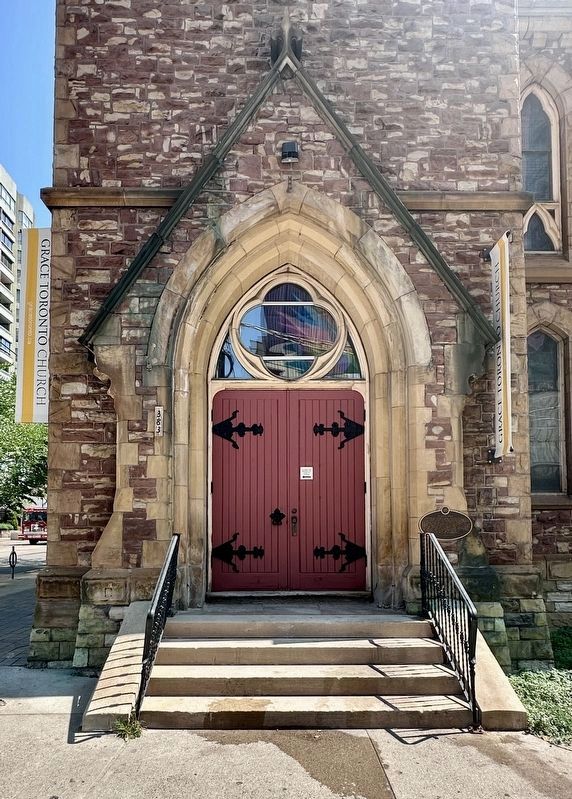 St. Andrew�s Church Marker - wide view image. Click for full size.