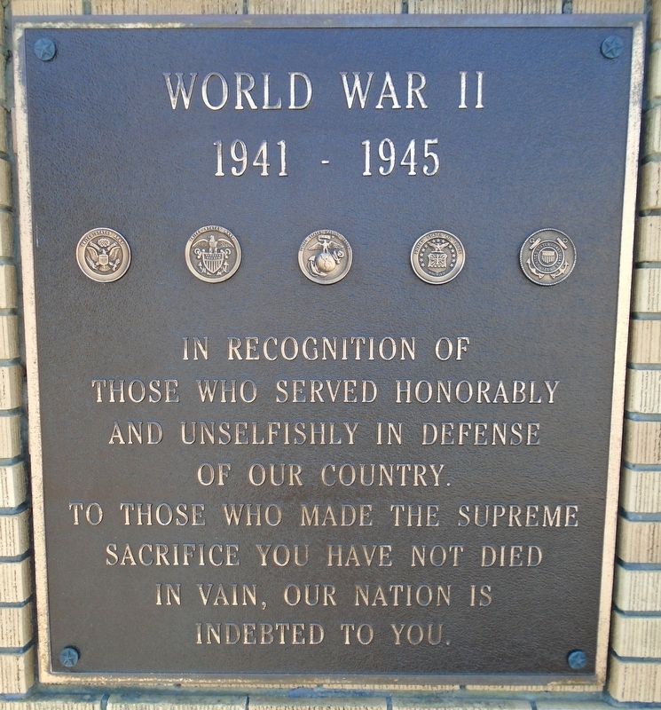 War Memorial Marker. Click for full size. War Memorial Marker image. Click for full size.