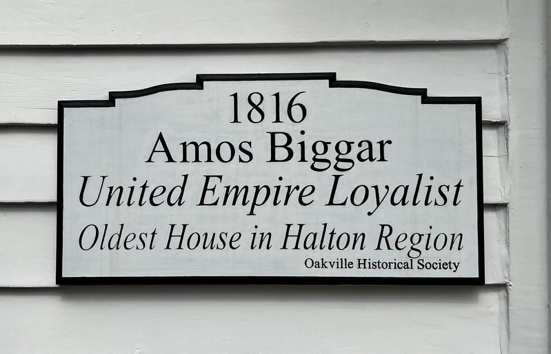 Amos Biggar House Marker. Click for full size. Amos Biggar House Marker image. Click for full size.