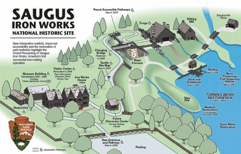 Saugus Iron Works National Historic Site. Click for full size. Saugus Iron Works National Historic Site image. Click for full size.
