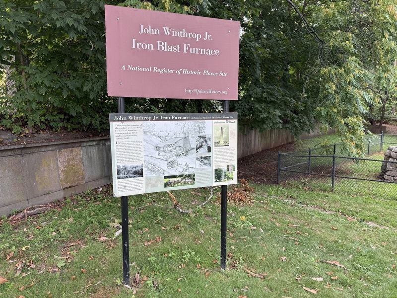 John Winthrop Jr. Iron Furnace Marker image. Click for full size.