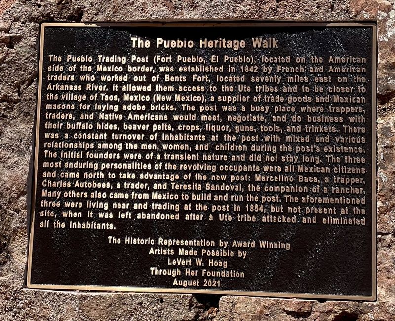 Pueblo Trading Post Marker image. Click for full size.