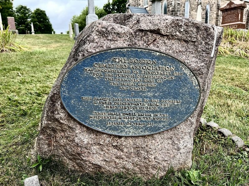 The Boston Cemetery Association Marker. Click for full size. The Boston Cemetery Association Marker image. Click for full size.