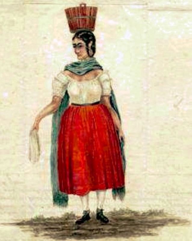 Teresita Sandoval as sketched by Alexander Barclay. image. Click for full size.