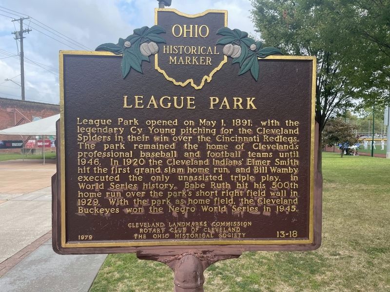 League Park Marker image. Click for full size.