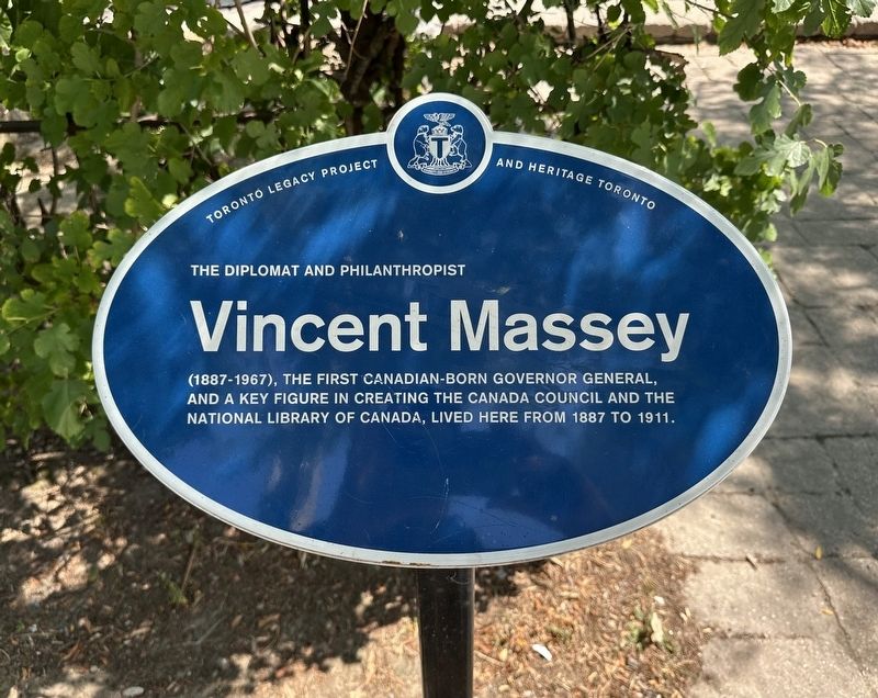 Vincent Massey Marker. Click for full size. Vincent Massey Marker image. Click for full size.