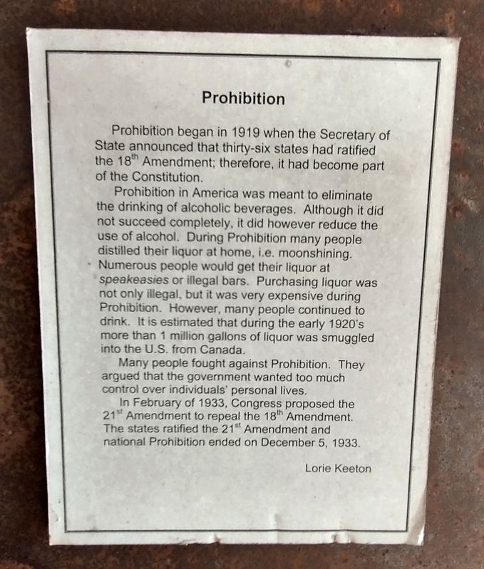 Prohibition Marker image. Click for full size.