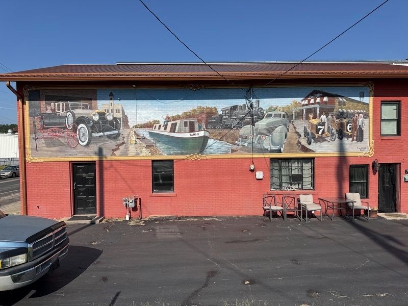 Connersville history mural. Click for full size. Connersville history mural image. Click for full size.