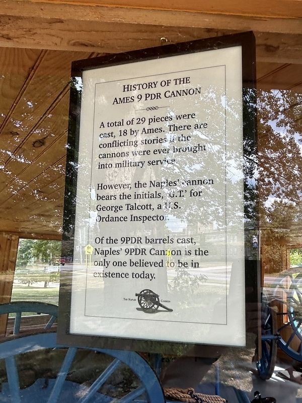 History of the Ames 9 PDR Cannon Marker. Click for full size. History of the Ames 9 PDR Cannon Marker image. Click for full size.