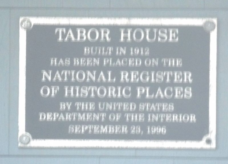 Tabor House Marker image. Click for full size.