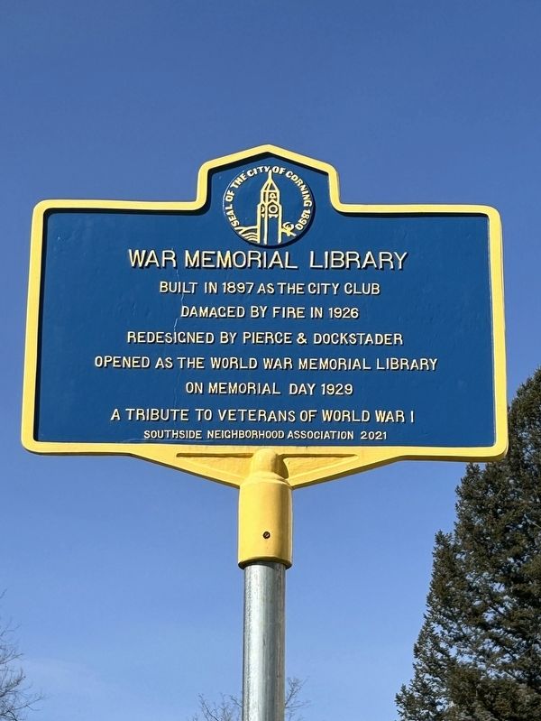 War Memorial Library Marker image. Click for full size.