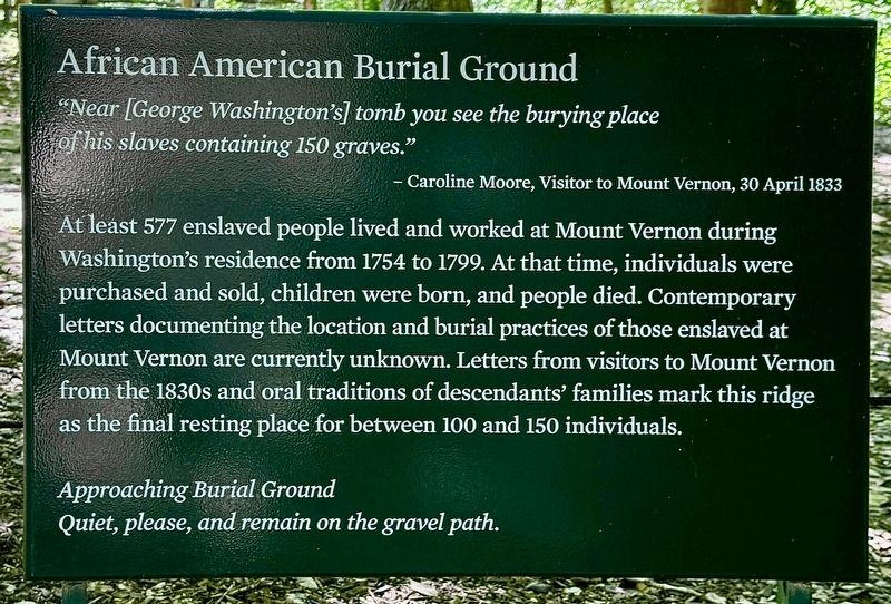 African-American Burial Ground Marker. Click for full size. African-American Burial Ground Marker image. Click for full size.